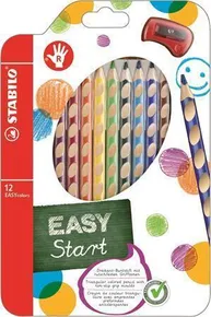 Buntstifte für Rechtshänder STABILO EASYcolors – 12-teiliges Set mit Spitzer